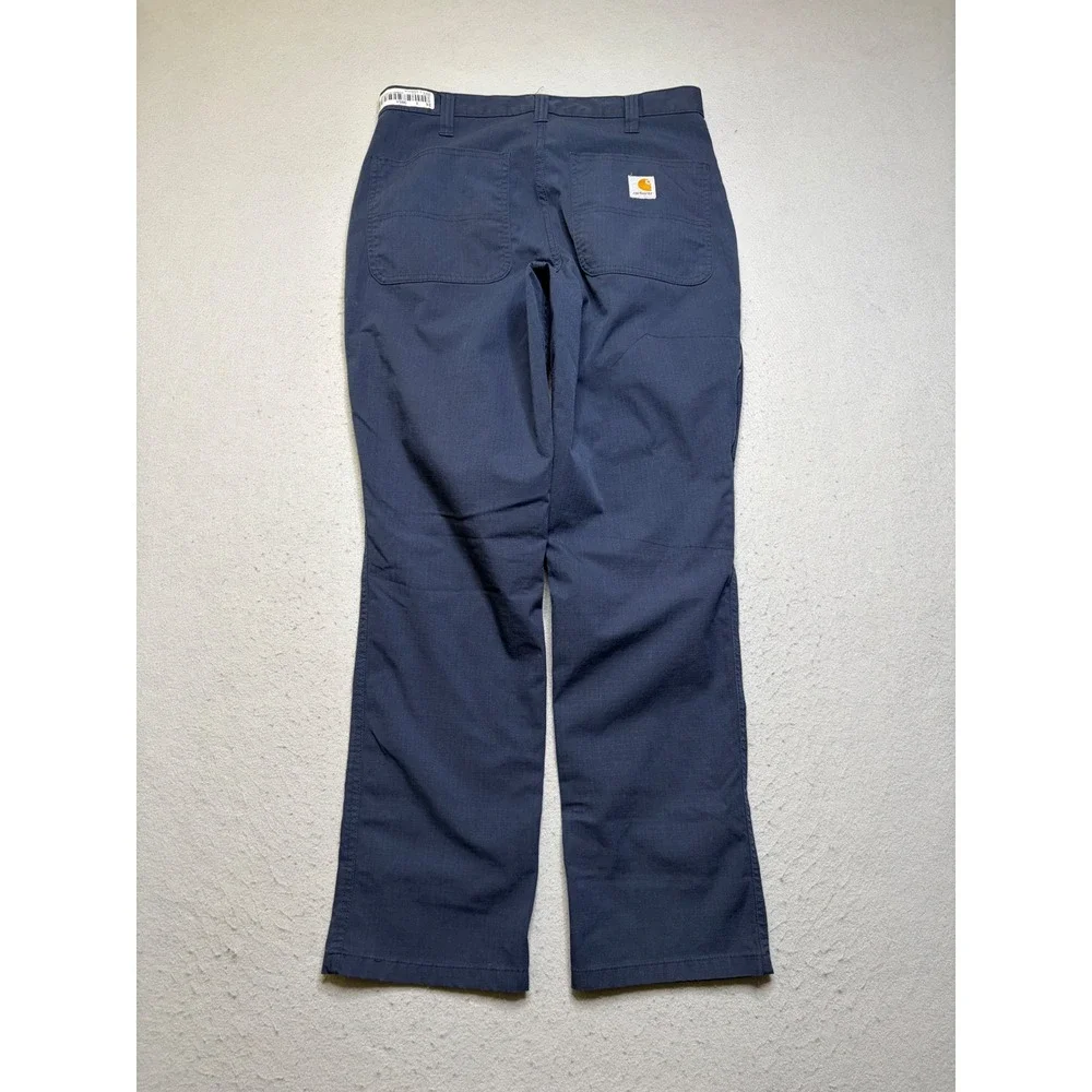 Carhartt Work Pants Women 29x30 Navy Blue Relaxed Fit Ripstop Utility 74533-20